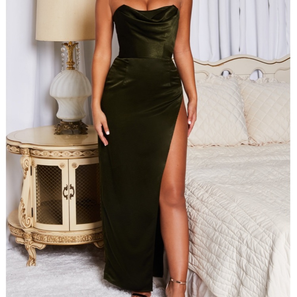 OhPolly Olive Green Gown